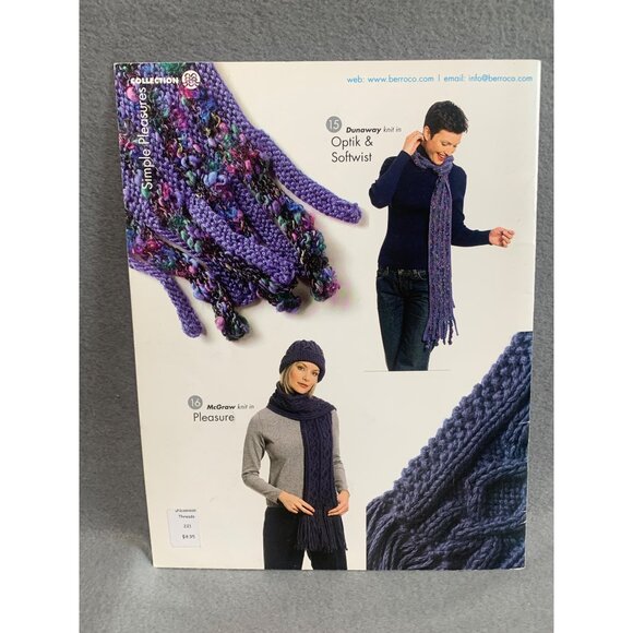 Berroco Simple Pleasures Knitting Pattern Book - Chunky Yarn Scarves & Wraps - Picture 2 of 2